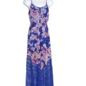 Candie's Vibrant Floral Maxi Dress Small